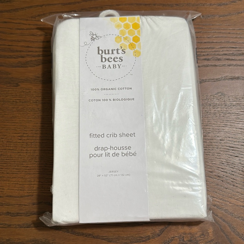 Burt's Bees Baby - Organic Cotton Crib Sheet In White